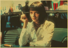Load image into Gallery viewer, Quentin Tarantino Direct Uma Thurman Movie Pulp Fiction Vintage Paper Poster